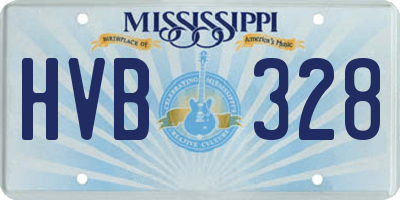 MS license plate HVB328
