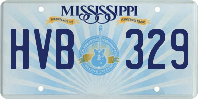 MS license plate HVB329