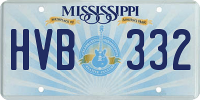 MS license plate HVB332