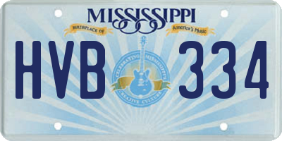 MS license plate HVB334