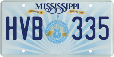 MS license plate HVB335