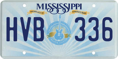 MS license plate HVB336