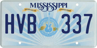 MS license plate HVB337