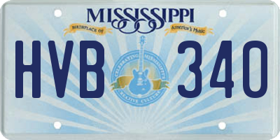 MS license plate HVB340