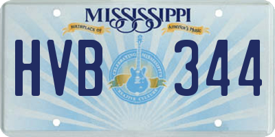 MS license plate HVB344