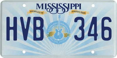 MS license plate HVB346
