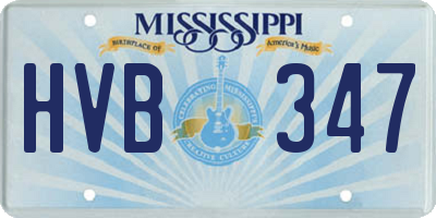 MS license plate HVB347