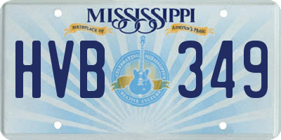 MS license plate HVB349