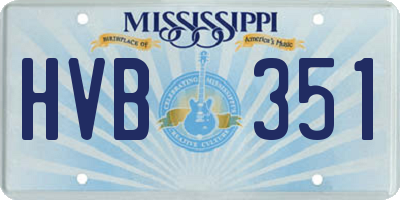 MS license plate HVB351