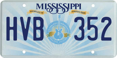 MS license plate HVB352