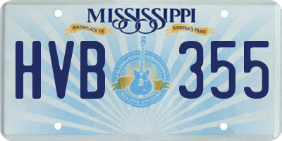 MS license plate HVB355