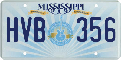 MS license plate HVB356