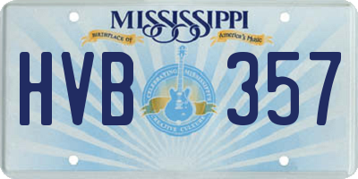 MS license plate HVB357