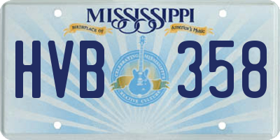 MS license plate HVB358