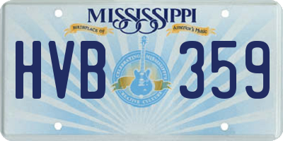 MS license plate HVB359
