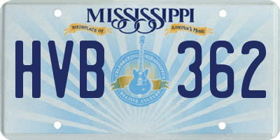 MS license plate HVB362