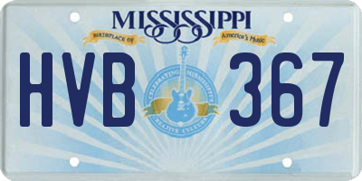 MS license plate HVB367