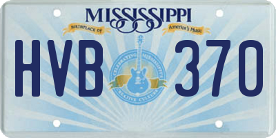 MS license plate HVB370