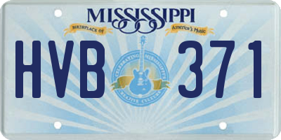 MS license plate HVB371