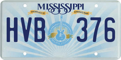 MS license plate HVB376