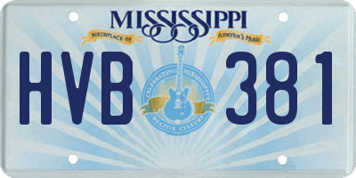 MS license plate HVB381