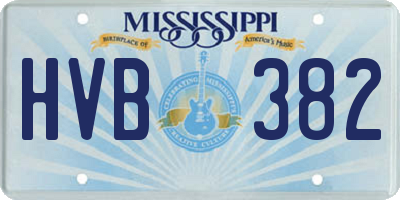 MS license plate HVB382