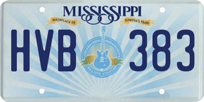 MS license plate HVB383