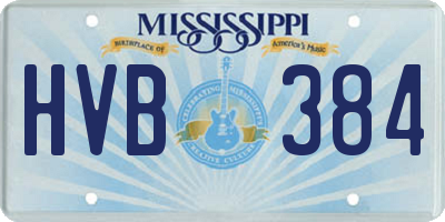 MS license plate HVB384
