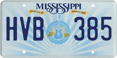 MS license plate HVB385