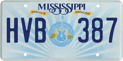 MS license plate HVB387