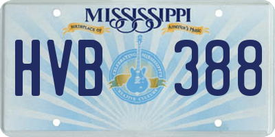 MS license plate HVB388