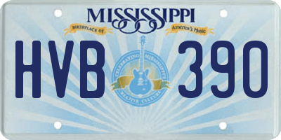 MS license plate HVB390