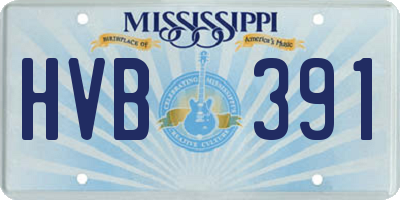 MS license plate HVB391
