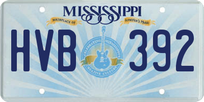 MS license plate HVB392