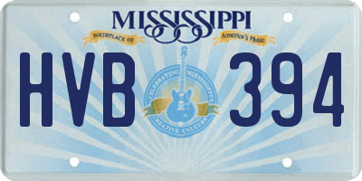 MS license plate HVB394