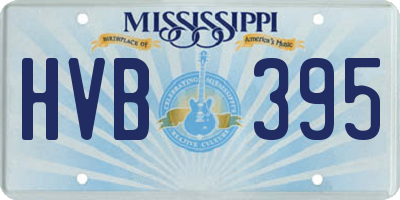 MS license plate HVB395
