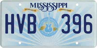 MS license plate HVB396
