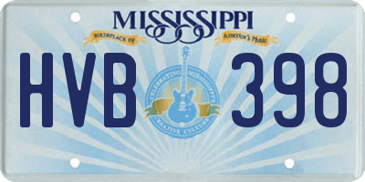 MS license plate HVB398