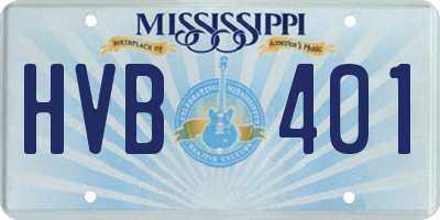 MS license plate HVB401