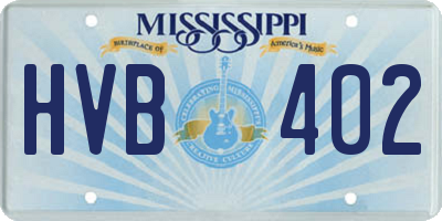 MS license plate HVB402
