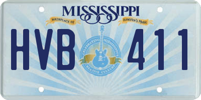 MS license plate HVB411