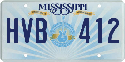 MS license plate HVB412