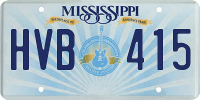 MS license plate HVB415