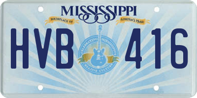 MS license plate HVB416
