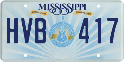 MS license plate HVB417