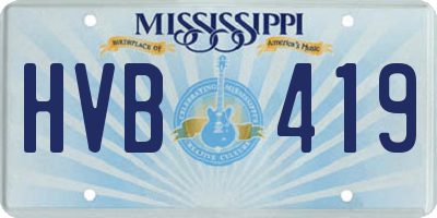 MS license plate HVB419