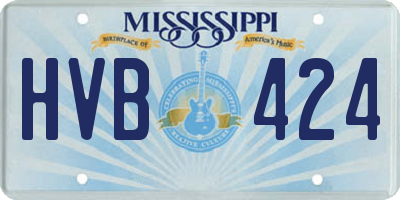 MS license plate HVB424
