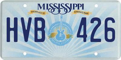 MS license plate HVB426