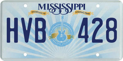 MS license plate HVB428