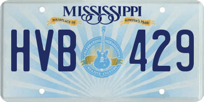MS license plate HVB429